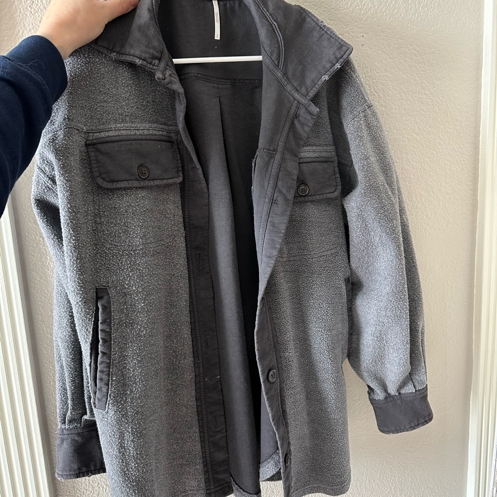 Gray Button-Up Jacket